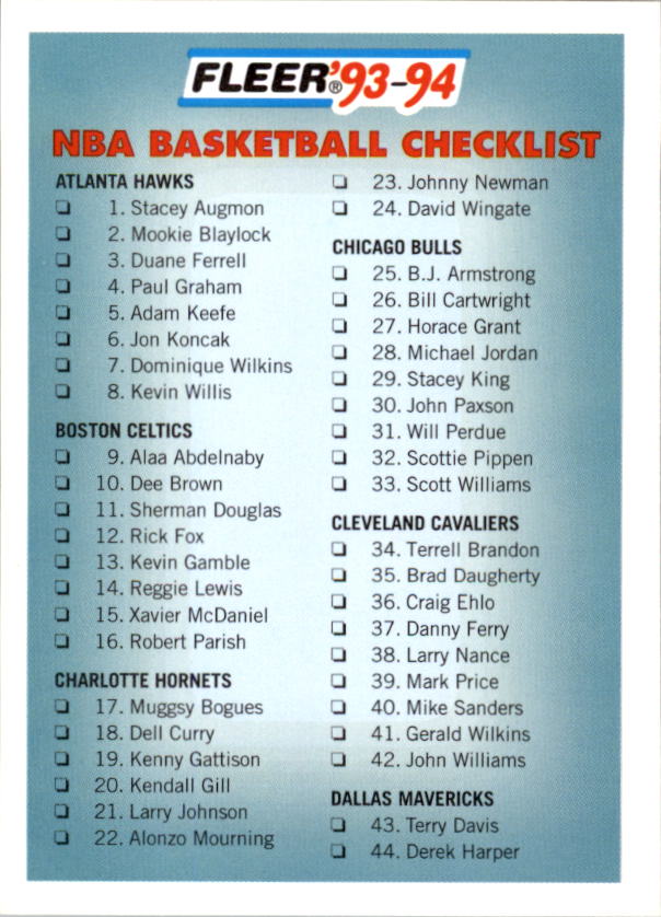 1993-94 Fleer Basketball Card Pick 1-250 - Picture 464 of 489
