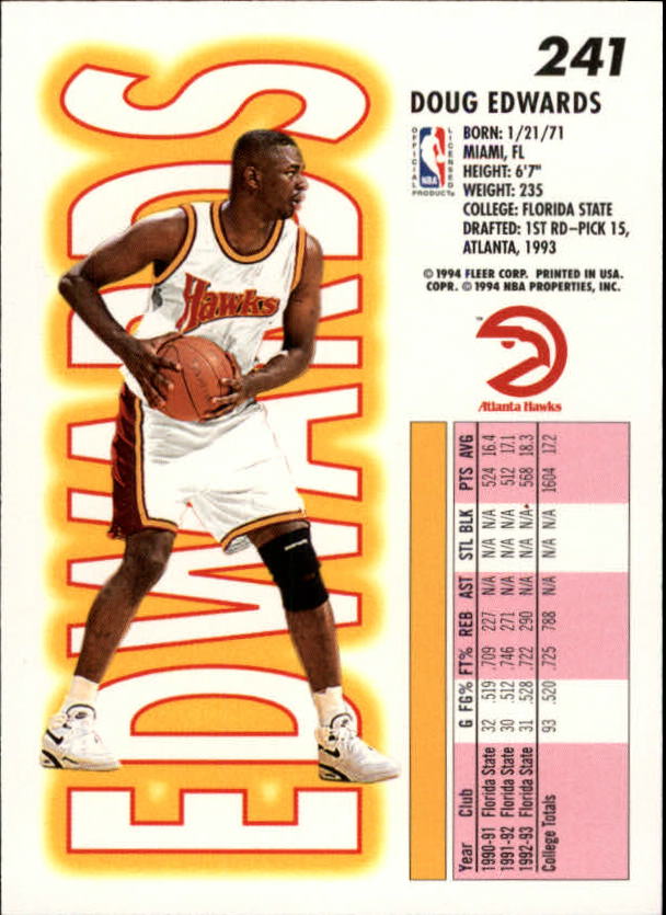 1993-94 Fleer Basketball Card Pick 1-250 - Picture 471 of 489