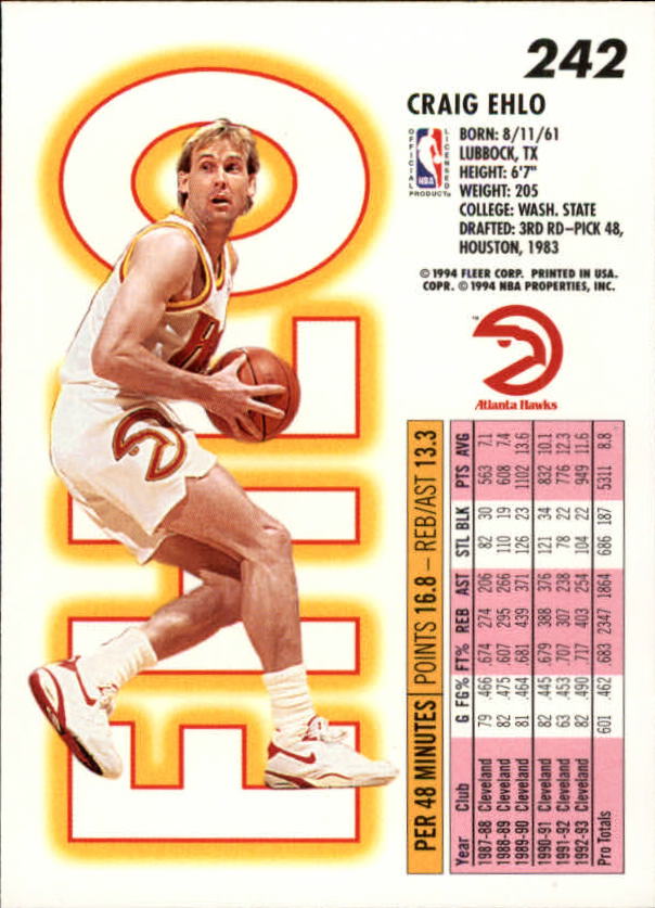 1993-94 Fleer Basketball Card Pick 1-250 - Picture 473 of 489