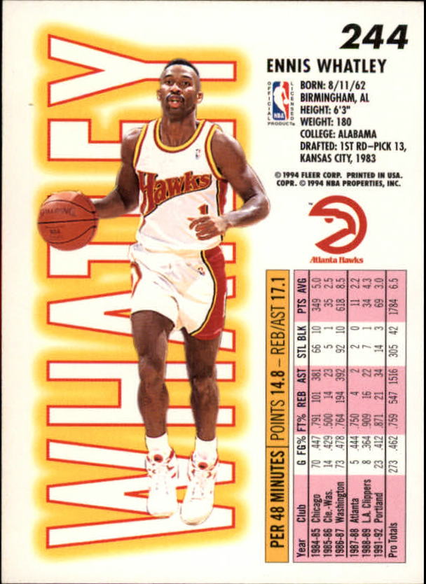 1993-94 Fleer Basketball Card Pick 1-250 - Picture 477 of 489