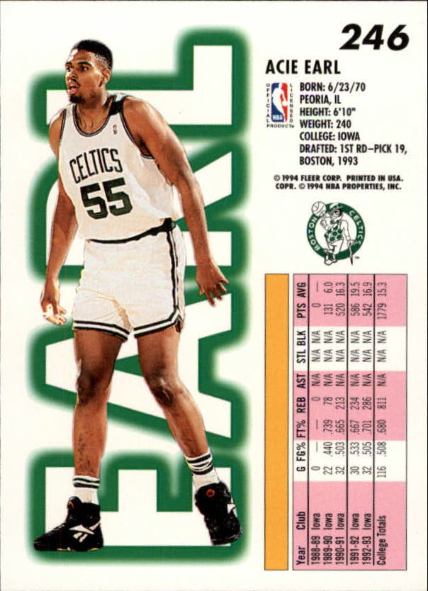 1993-94 Fleer Basketball Card Pick 1-250 - Picture 481 of 489