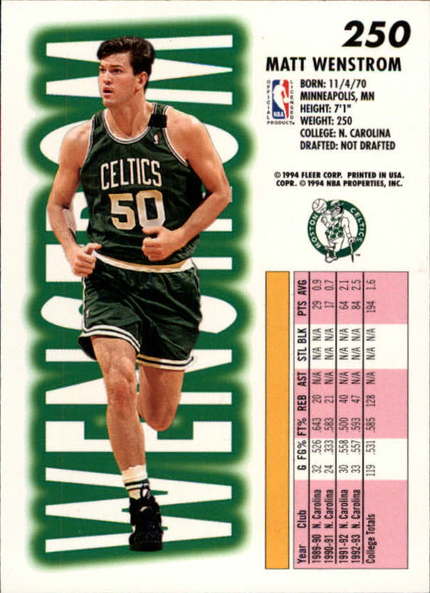 1993-94 Fleer Basketball Card Pick 1-250 - Picture 489 of 489