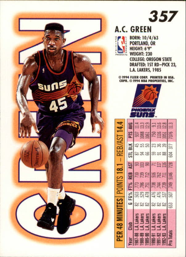 1993/1994 Fleer Basketball Part 2 Main Set Cards #251 To #400 | EBay