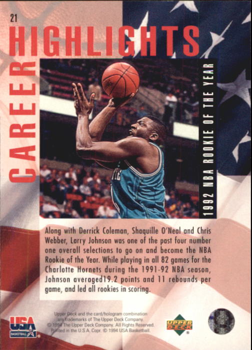 1994 USA (Upper Deck) Basketball - Picture 15 of 105