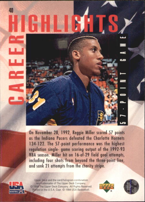 1994 USA (Upper Deck) Basketball - Picture 37 of 105