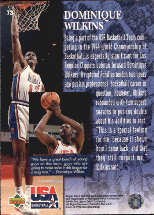 1994 USA (Upper Deck) Basketball - Picture 71 of 105
