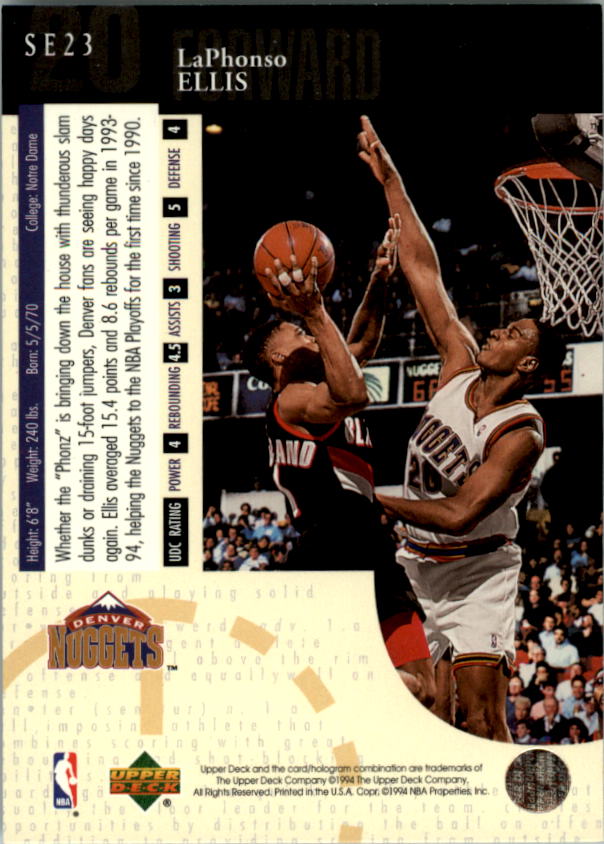 1994/1995 Upper Deck Basketball Part 3 Special Edition and Gold Cards - Picture 41 of 216