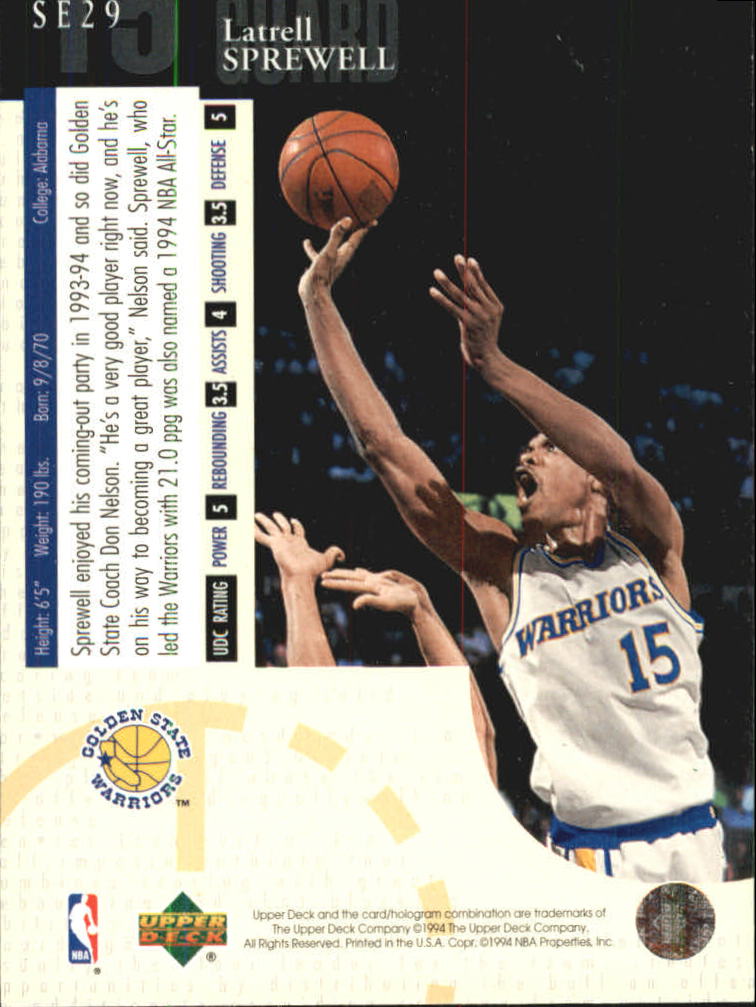 1994/1995 Upper Deck Basketball Part 3 Special Edition and Gold Cards - Picture 49 of 216
