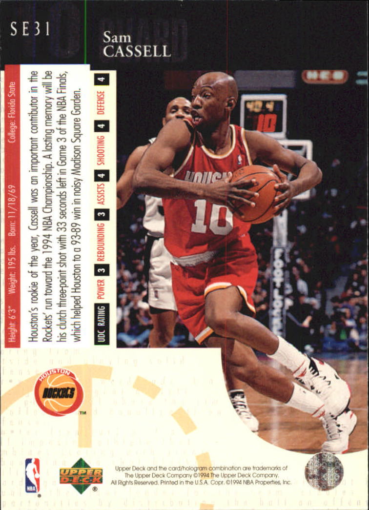 1994/1995 Upper Deck Basketball Part 3 Special Edition and Gold Cards - Picture 53 of 216