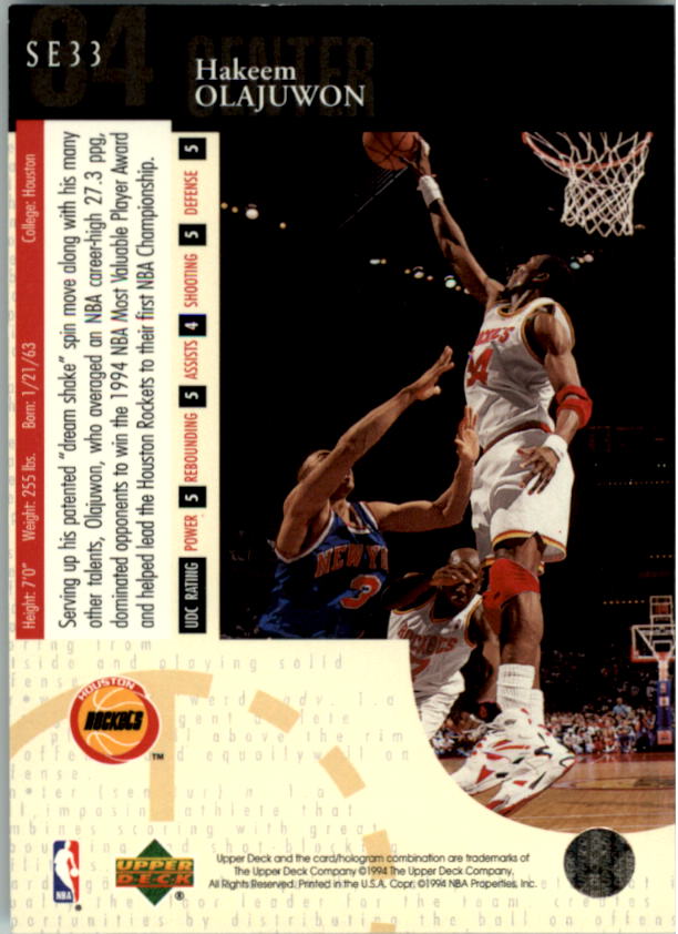1994/1995 Upper Deck Basketball Part 3 Special Edition and Gold Cards - Picture 57 of 216