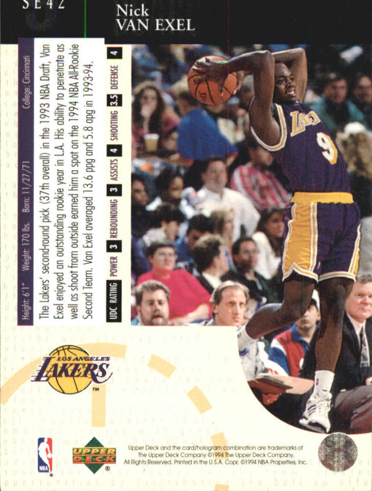 1994/1995 Upper Deck Basketball Part 3 Special Edition and Gold Cards - Picture 71 of 216