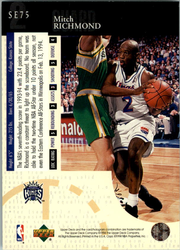 1994/1995 Upper Deck Basketball Part 3 Special Edition and Gold Cards - Picture 117 of 216