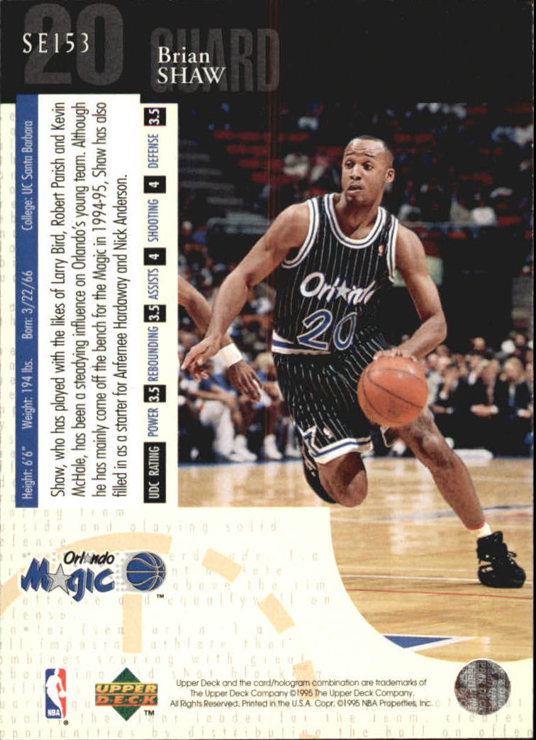 1994/1995 Upper Deck Basketball Part 3 Special Edition and Gold Cards - Picture 184 of 216