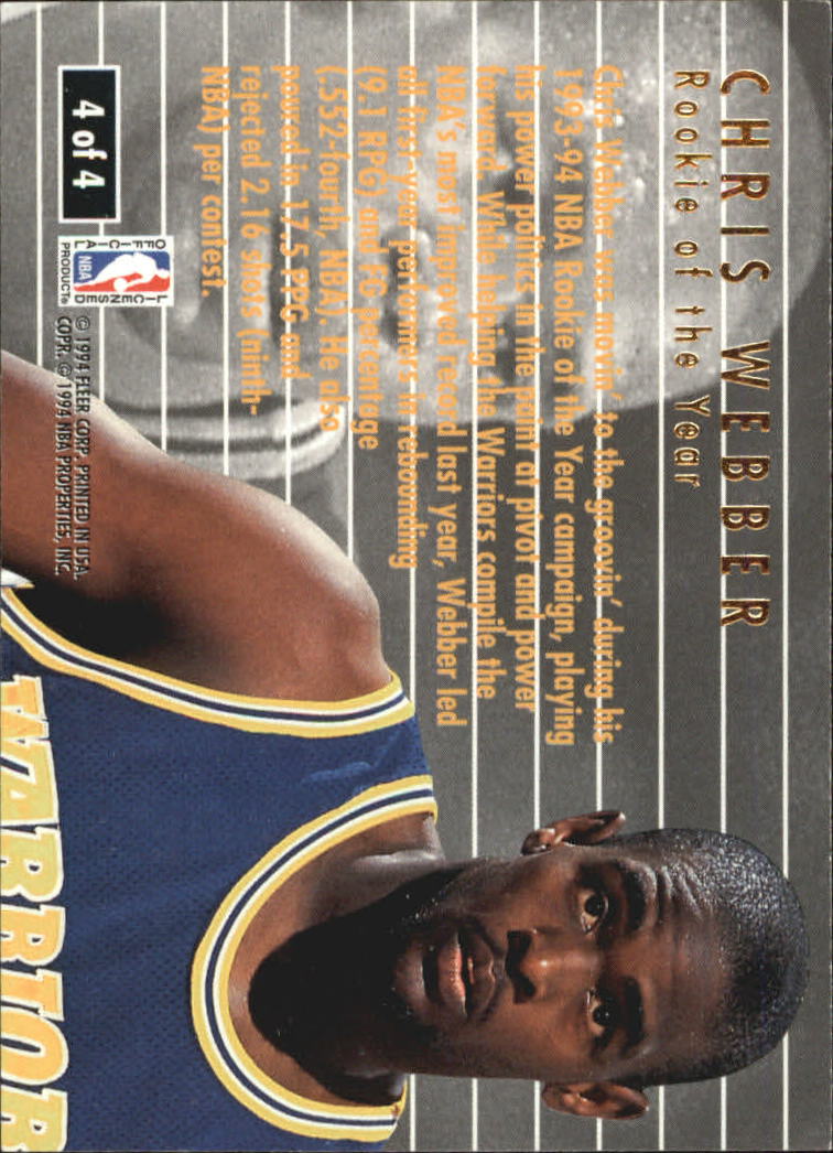 1994/1995 Ultra (Fleer) Basketball Part 3 Insert Cards - Picture 51 of 150