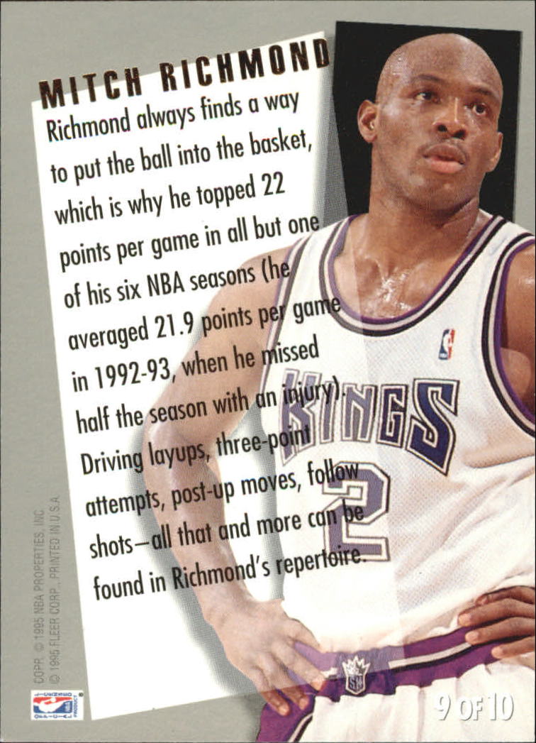 1994/1995 Ultra (Fleer) Basketball Part 3 Insert Cards - Picture 81 of 150