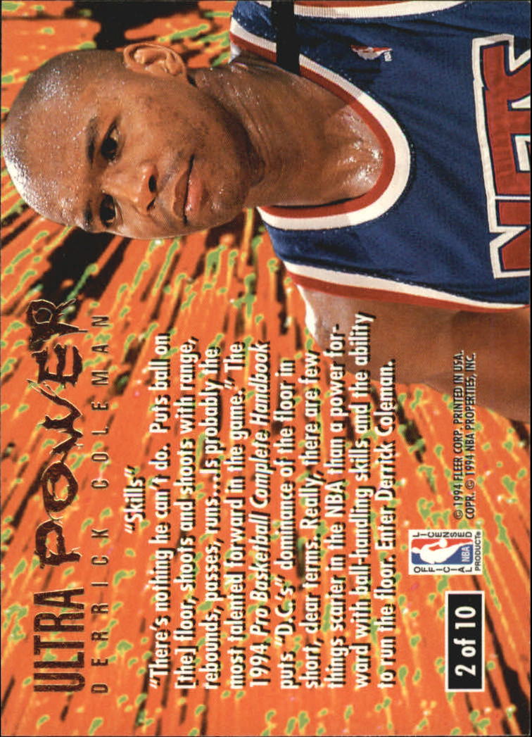 1994/1995 Ultra (Fleer) Basketball Part 3 Insert Cards - Picture 100 of 150