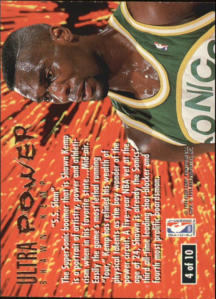 1994/1995 Ultra (Fleer) Basketball Part 3 Insert Cards - Picture 102 of 150