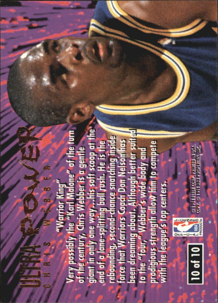 1994/1995 Ultra (Fleer) Basketball Part 3 Insert Cards - Picture 112 of 150