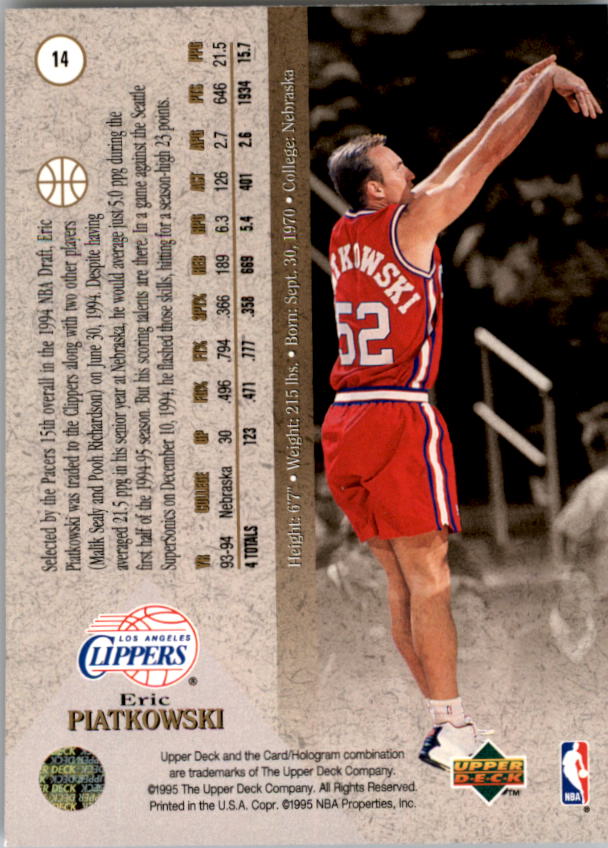 1994/1995 SP (Upper Deck) Basketball Part 1 Main Set - Picture 29 of 235