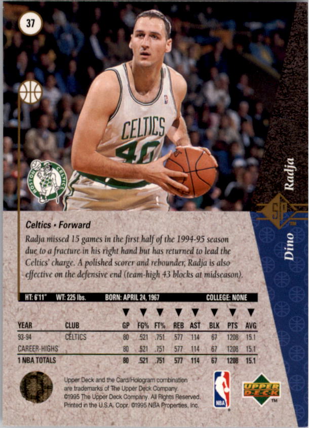 1994/1995 SP (Upper Deck) Basketball Part 1 Main Set - Picture 67 of 235