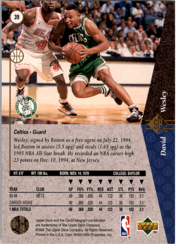1994/1995 SP (Upper Deck) Basketball Part 1 Main Set - Picture 71 of 235