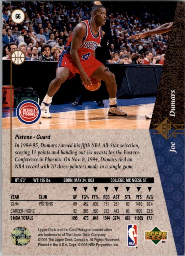 1994/1995 SP (Upper Deck) Basketball Part 1 Main Set - Picture 101 of 235