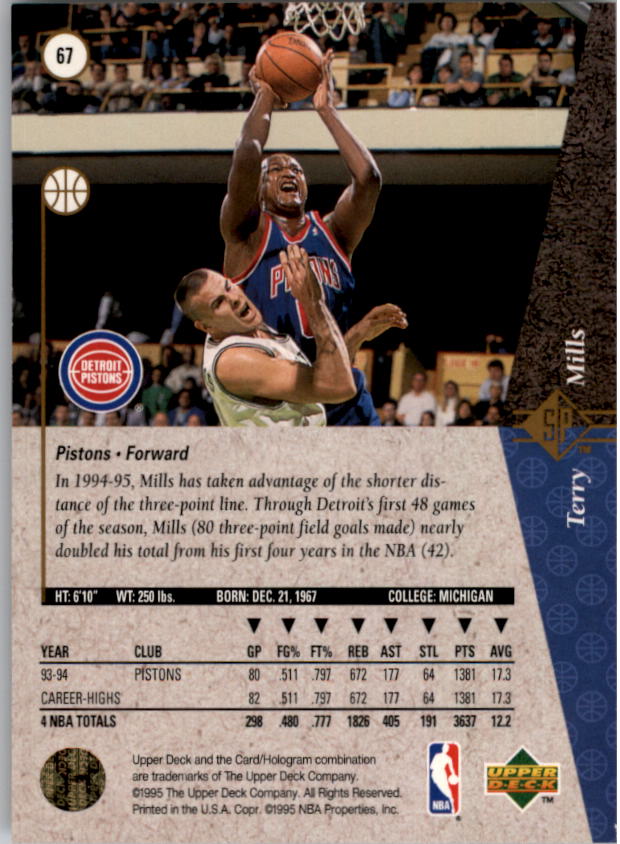1994/1995 SP (Upper Deck) Basketball Part 1 Main Set - Picture 103 of 235