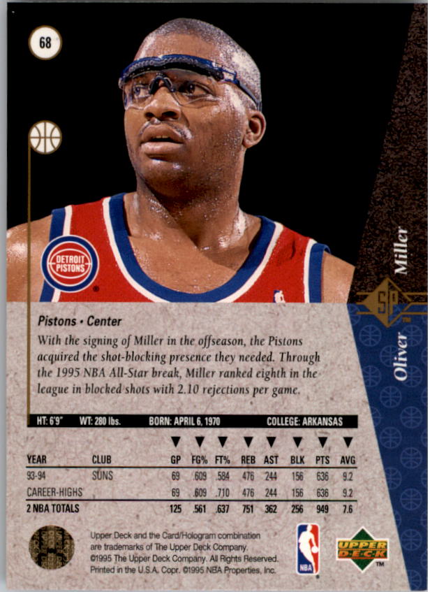 1994/1995 SP (Upper Deck) Basketball Part 1 Main Set - Picture 105 of 235