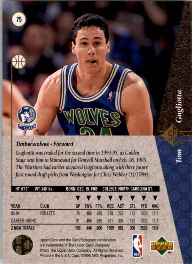 1994/1995 SP (Upper Deck) Basketball Part 1 Main Set - Picture 111 of 235