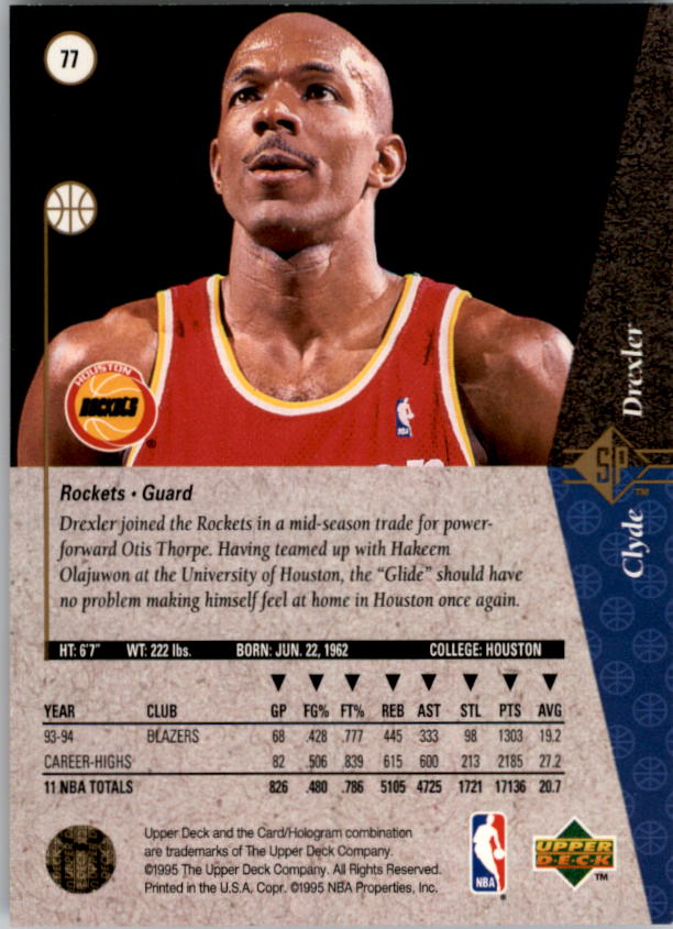 1994/1995 SP (Upper Deck) Basketball Part 1 Main Set - Picture 115 of 235