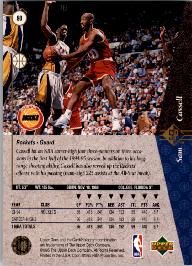 1994/1995 SP (Upper Deck) Basketball Part 1 Main Set - Picture 119 of 235