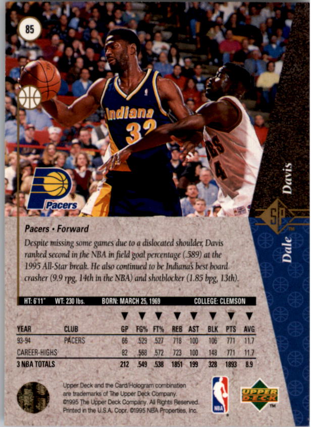1994/1995 SP (Upper Deck) Basketball Part 1 Main Set - Picture 125 of 235