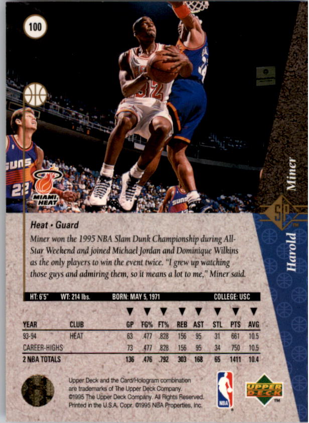 1994/1995 SP (Upper Deck) Basketball Part 1 Main Set - Picture 145 of 235