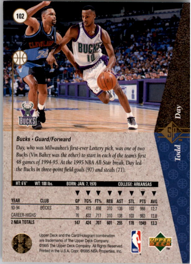 1994/1995 SP (Upper Deck) Basketball Part 1 Main Set - Picture 149 of 235