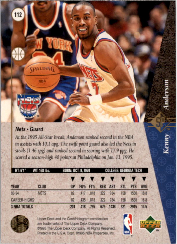 1994/1995 SP (Upper Deck) Basketball Part 1 Main Set - Picture 163 of 235