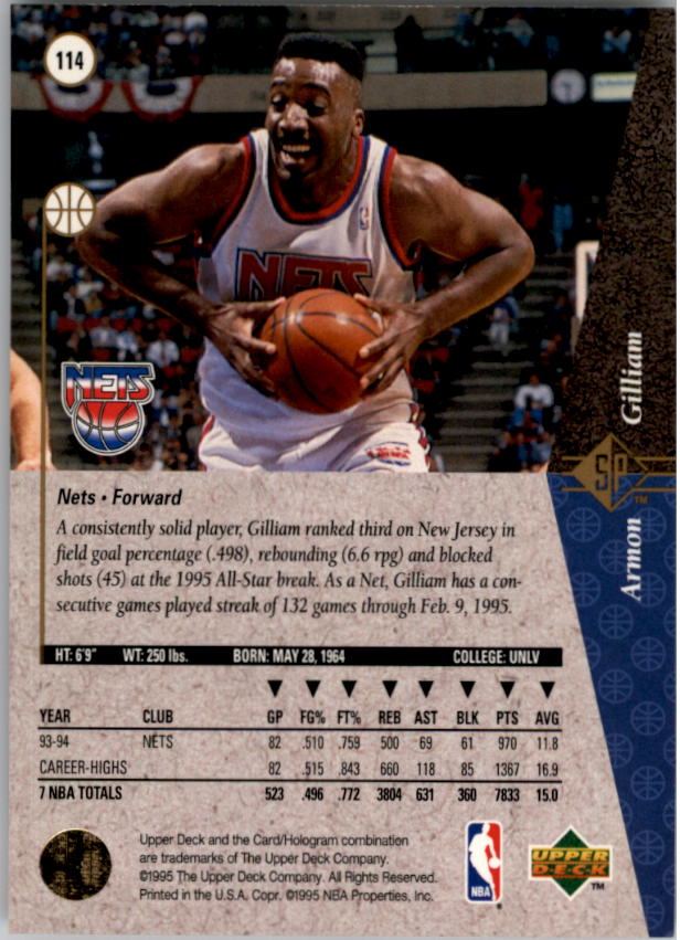 1994/1995 SP (Upper Deck) Basketball Part 1 Main Set - Picture 165 of 235