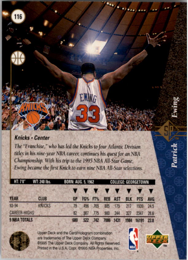 1994/1995 SP (Upper Deck) Basketball Part 1 Main Set - Picture 169 of 235