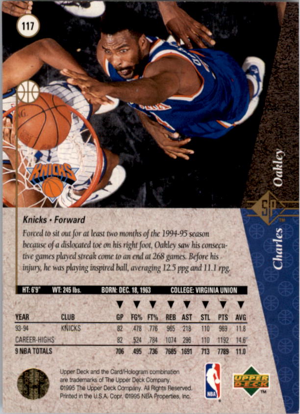 1994/1995 SP (Upper Deck) Basketball Part 1 Main Set - Picture 171 of 235