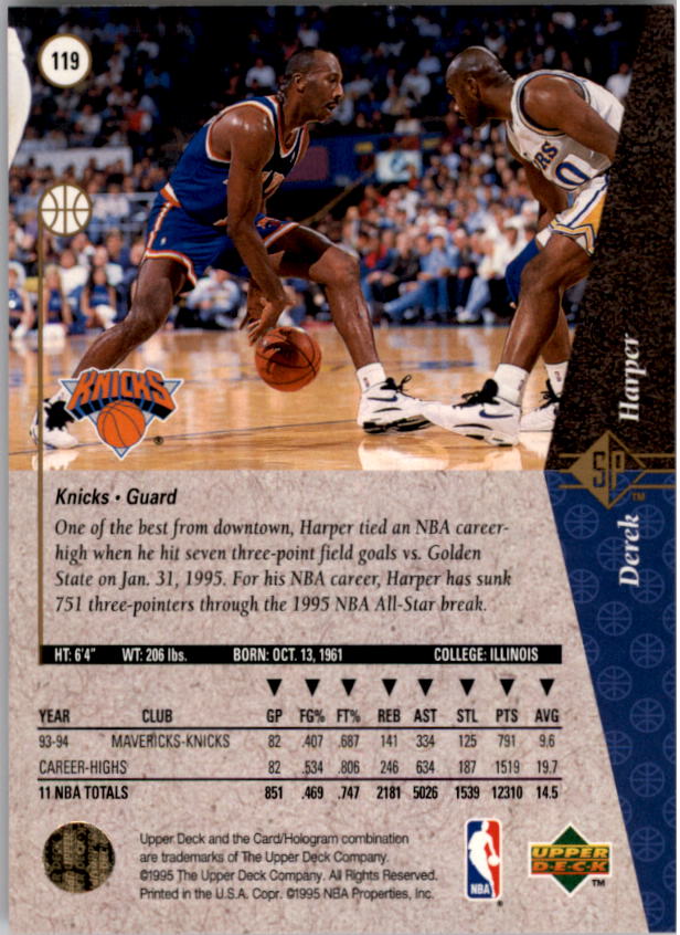 1994/1995 SP (Upper Deck) Basketball Part 1 Main Set - Picture 173 of 235