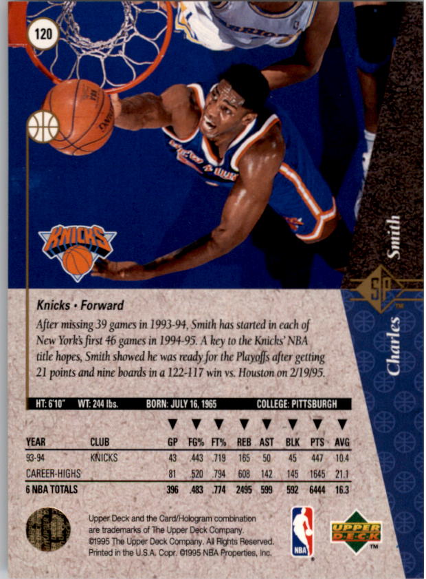 1994/1995 SP (Upper Deck) Basketball Part 1 Main Set - Picture 175 of 235