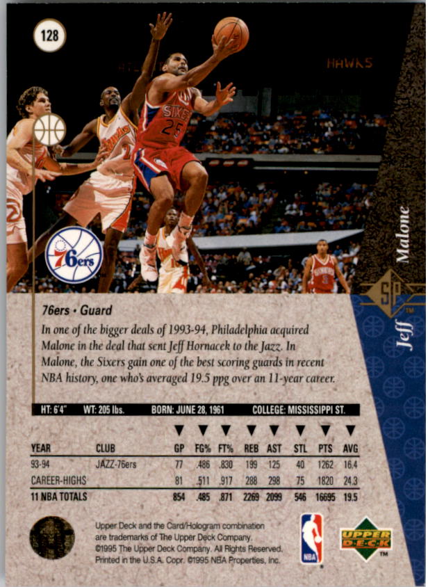 1994/1995 SP (Upper Deck) Basketball Part 1 Main Set - Picture 187 of 235