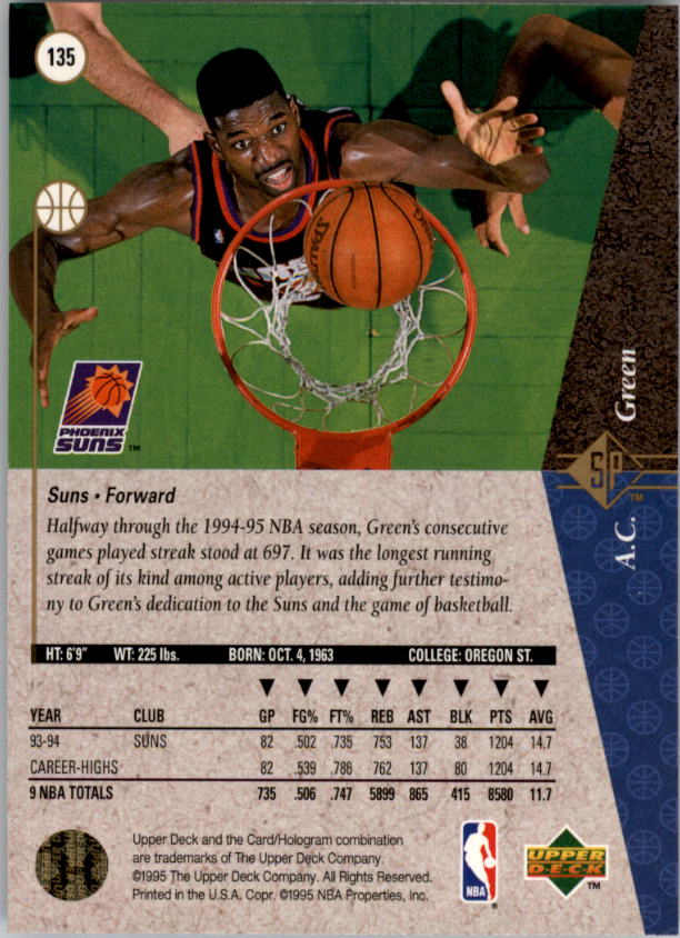 1994/1995 SP (Upper Deck) Basketball Part 1 Main Set - Picture 193 of 235