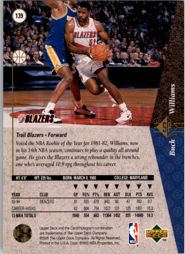 1994/1995 SP (Upper Deck) Basketball Part 1 Main Set - Picture 197 of 235