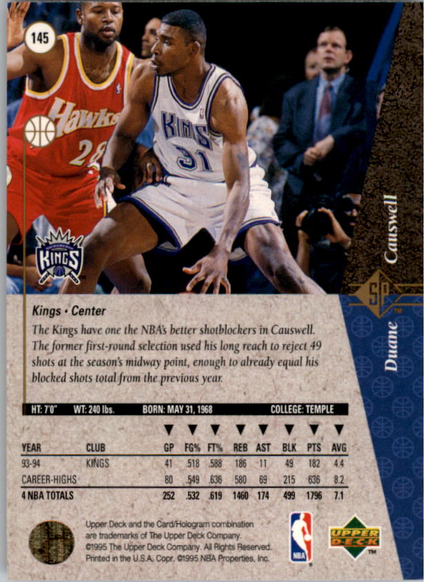 1994/1995 SP (Upper Deck) Basketball Part 1 Main Set - Picture 203 of 235
