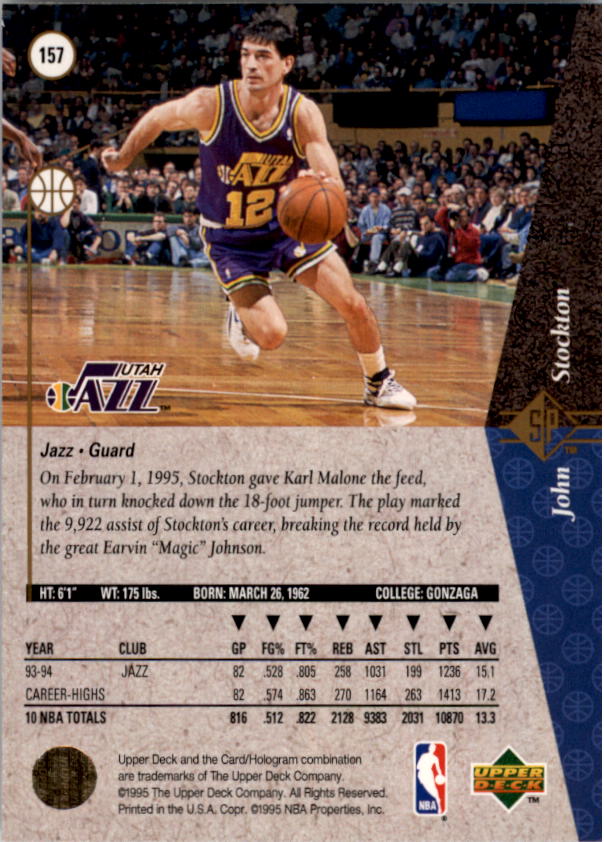 1994/1995 SP (Upper Deck) Basketball Part 1 Main Set - Picture 221 of 235