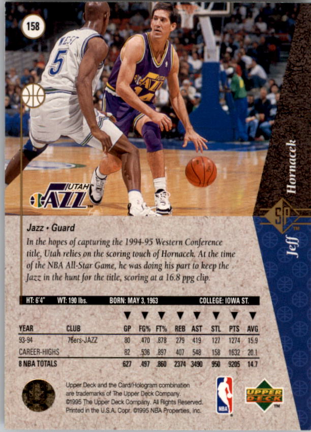 1994/1995 SP (Upper Deck) Basketball Part 1 Main Set - Picture 223 of 235