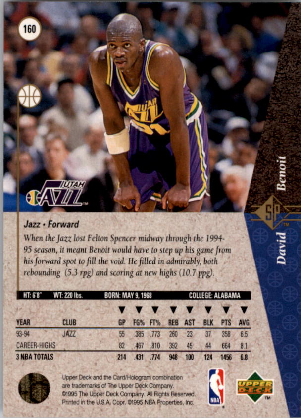 1994/1995 SP (Upper Deck) Basketball Part 1 Main Set - Picture 227 of 235