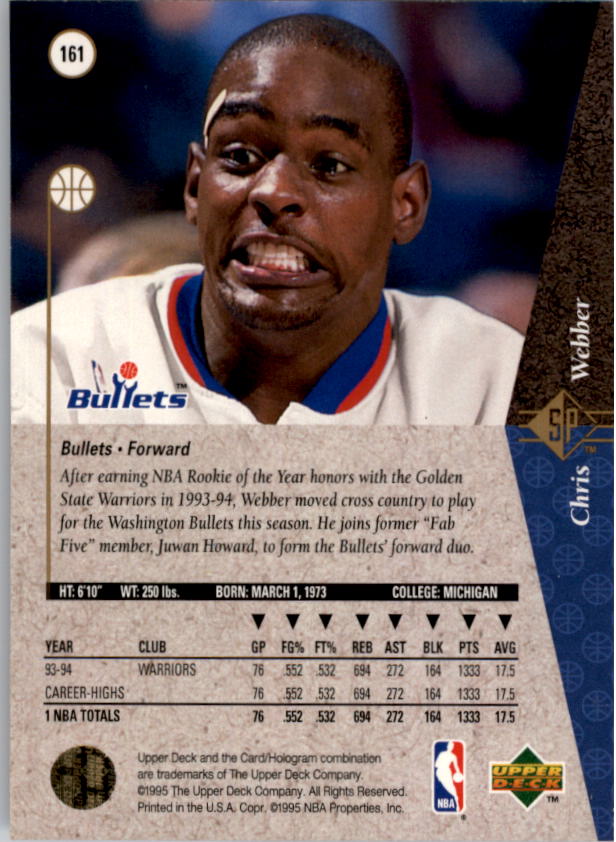 1994/1995 SP (Upper Deck) Basketball Part 1 Main Set - Picture 229 of 235