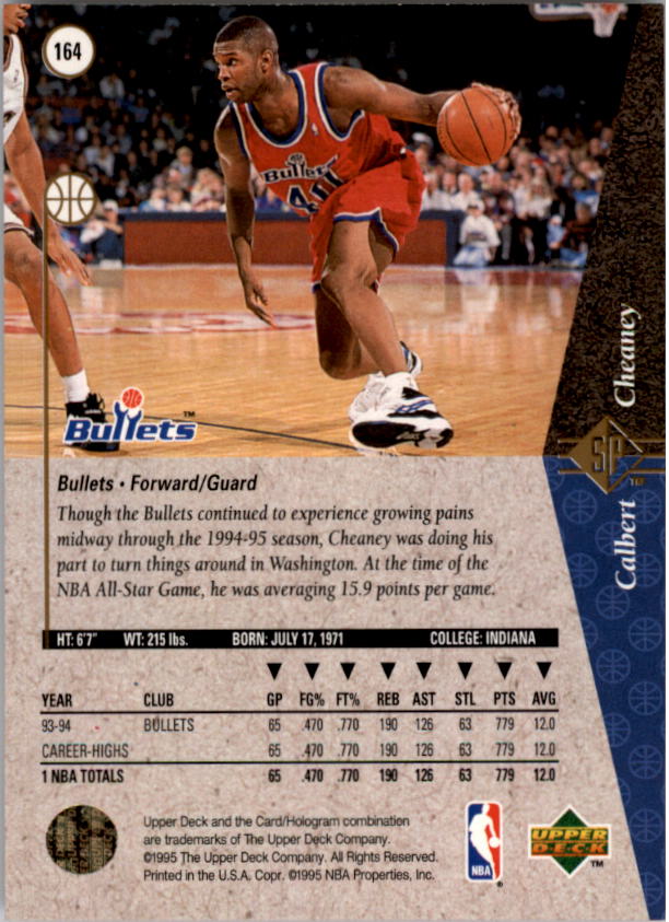 1994/1995 SP (Upper Deck) Basketball Part 1 Main Set - Picture 233 of 235