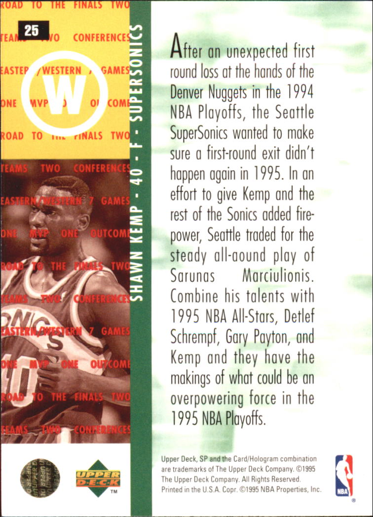 1994/1995 SP Championship (Upper Deck) Basketball - Picture 31 of 182